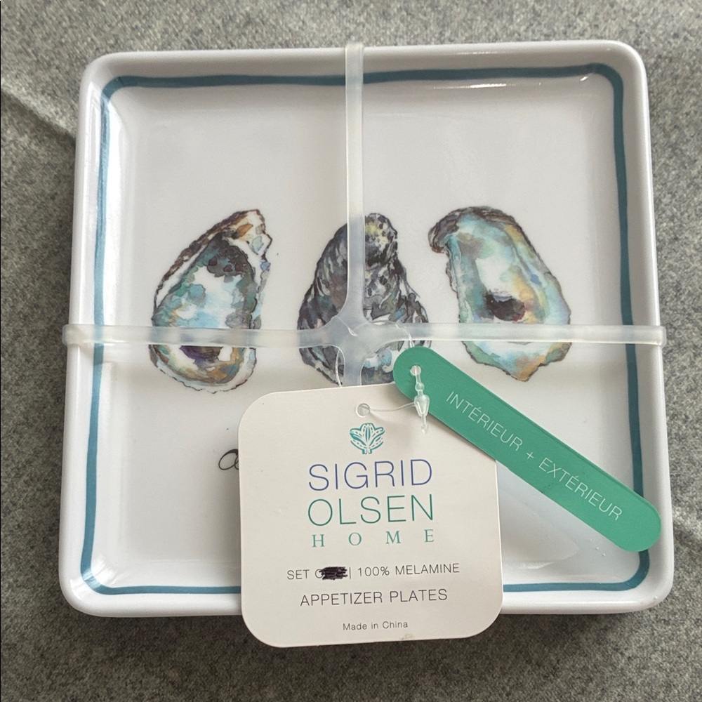 Sigrid Olsen Oyster Design Appetizer Plates